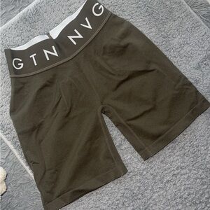 NVGTN Olive Green Seamless Shorts